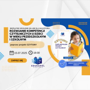 Elektroniczne zaświadczenie "Rozwijanie kompetencji czytelniczych u dzieci w wieku przedszkolnym i szkolnym poprzez projekt CZYTUNY"