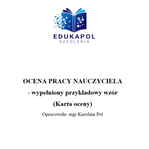 Nowa ocena pracy nauczyciela - wypełniony przykładowy wzór (Karta oceny)