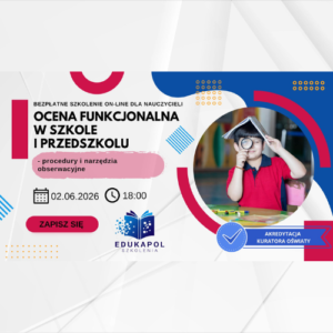 Elektroniczne zaświadczenie "Ocena funkcjonalna w szkole i przedszkolu - procedury i narzędzia obserwacyjne"